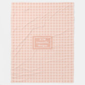 Personalized Coral Blanket Chic Gift for Her フリースブランケット (正面)