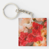 Personalized Coral Gladiolus Flower Photo Women's  キーホルダー (正面)