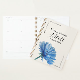 Personalized Cornflower Weekly Planner  プランナー手帳