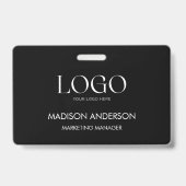 Personalized Corporate Business Logo Modern ID バッジ (正面)