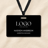 Personalized Corporate Business Logo Modern ID バッジ