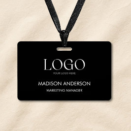 Personalized Corporate Business Logo Modern ID バッジ