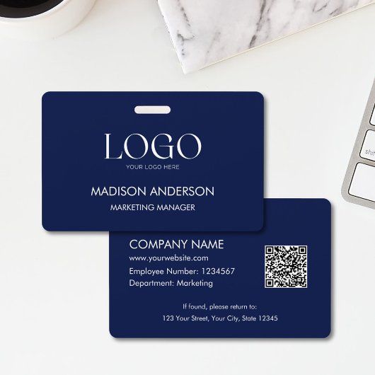 Personalized Corporate Business Logo Modern ID バッジ