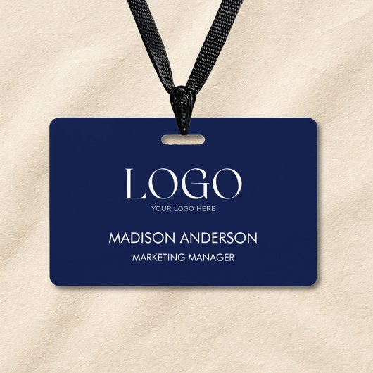 Personalized Corporate Business Logo Modern ID バッジ