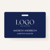 Personalized Corporate Business Logo Modern ID バッジ (正面)