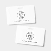 Personalized Corporate Employee Company Logo  バッジ (正面＆裏面)