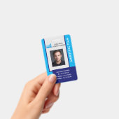 Personalized Corporate Employee ID Badge Blue バッジ (手持ち)