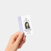 Personalized Corporate Employee ID Badge Lavender バッジ (手持ち)