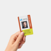 Personalized Corporate Employee ID Badge Orange バッジ (手持ち)