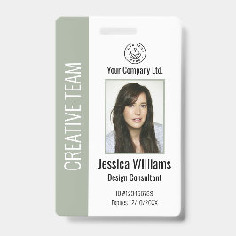 Personalized Corporate Employee ID Badge Sage バッジ