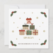 Personalized Corporate Holiday Christmas Party 招待状 (裏面)