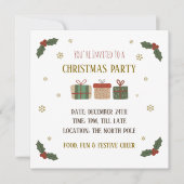 Personalized Corporate Holiday Christmas Party 招待状 (正面)