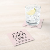 Personalized Corporate Logo Branded Promotional スクエアペーパーコースター (インサイチュ)