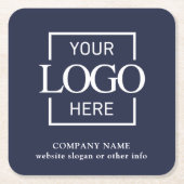 Personalized Corporate Logo Branded Promotional スクエアペーパーコースター (正面)