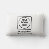 Personalized Corporate Logo Text Branding Lumbar  ランバークッション (裏面)