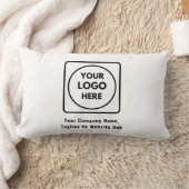 Personalized Corporate Logo Text Branding Lumbar  ランバークッション (ブランケット)