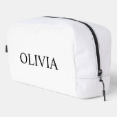 Personalized Cosmetic Bag, Custom Corduroy Makeup  ドップキット (右コーナー)