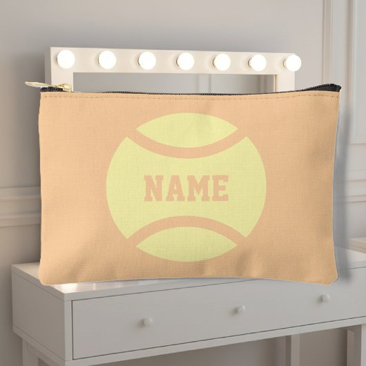 Personalized cosmetics bag pouch with tennis print アクセサリーポーチ