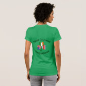 Personalized Costa Rica Ireland USA Shamrock Women Tシャツ (裏面フル)