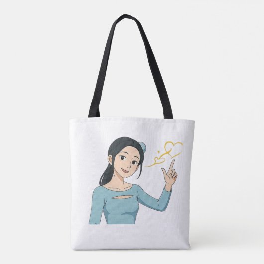 Personalized Cotton Tote Bag – Custom Reusable Bud トートバッグ (裏面)