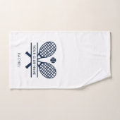 Personalized Country Club Name Tennis Team Players ハンドタオル (ハンドタオル)