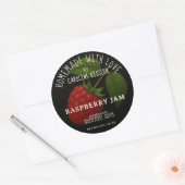 Personalized Country Farm Raspberry Jam Canning ラウンドシール (封筒)