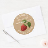 Personalized Country Farm Raspberry Jam Canning ラウンドシール (封筒)