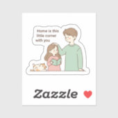 Personalized Couple and Pet Family Gifts シール (シート)