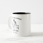 Personalized Couple Anniversary Mug, Wedding Gift ツートーンマグカップ (正面左)