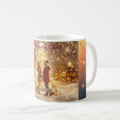 Personalized Couple Christmas Mug – Romantic Custo コーヒーマグカップ (正面右)