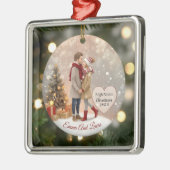 Personalized Couple Christmas Ornament – Custom Na メタルオーナメント (左)