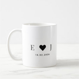 Personalized Couple Initial Mug | Date Mug コーヒーマグカップ