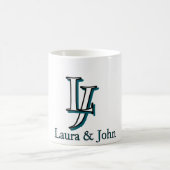 Personalized Couple Initials Mug Valentine Gift コーヒーマグカップ (中央)