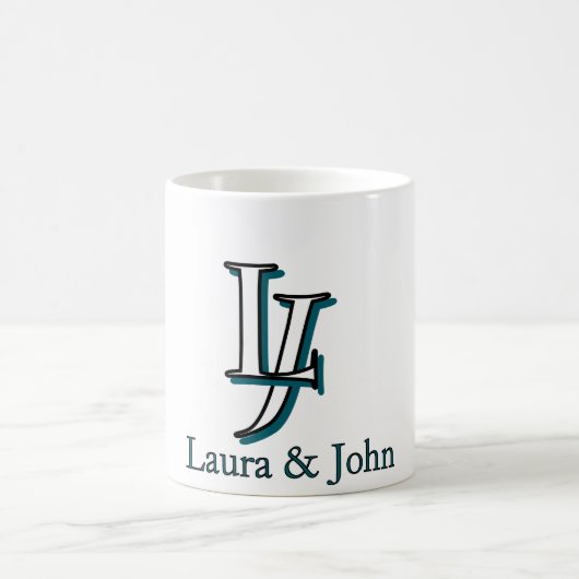 Personalized Couple Initials Mug Valentine Gift コーヒーマグカップ (中央)