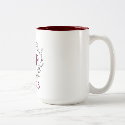Personalized Couple Initials Mug with Special Date ツートーンマグカップ (右)