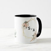 Personalized Couple Initials Mug with Wedding Date マグカップ (正面右)