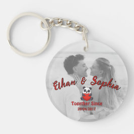 Personalized Couple Keychain with Romantic Message キーホルダー