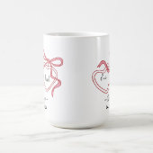 Personalized Couple Line Art Mug with Names & Date コーヒーマグカップ (中央)