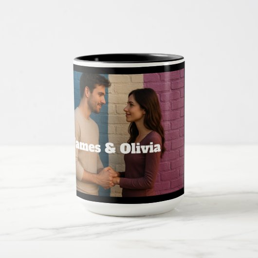 Personalized Couple Mug  Add Your Own Photo & Name マグカップ (中央)