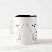 Personalized Couple Mug with Names & Date ツートーンマグカップ (正面左)