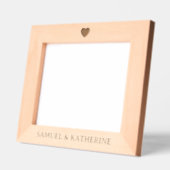 Personalized Couple Name Heart Wood レーザー彫刻フレーム (左)