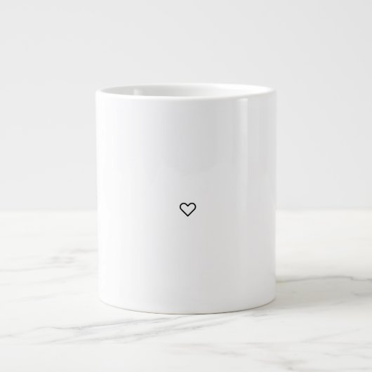 Personalized Couple Name Mug | Minimal His and Her ジャンボコーヒーマグカップ (正面)