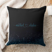 Personalized Couple Name Starry Night Glitter クッション (ブランケット)