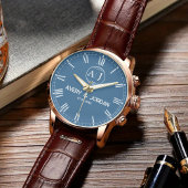 Personalized Couple Names Initials Monogram Navy 腕時計