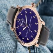 Personalized couple names minimal purple monogram 腕時計