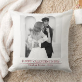 Personalized Couple Names & Year - Elegant Photo  クッション (ブランケット)