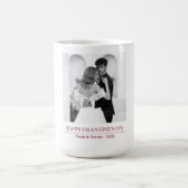 Personalized Couple Names & Year - Elegant Photo コーヒーマグカップ (中央)