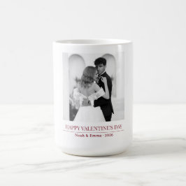 Personalized Couple Names & Year - Elegant Photo  コーヒーマグカップ