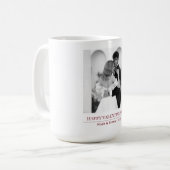 Personalized Couple Names & Year - Elegant Photo コーヒーマグカップ (正面左)