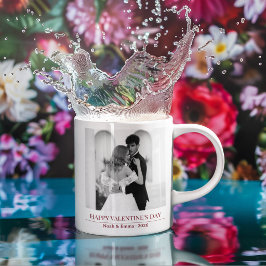 Personalized Couple Names & Year - Elegant Photo  コーヒーマグカップ